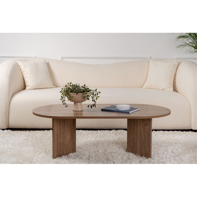 ASIR Hanah Home Sable Coffee Table in Venezia Walnut