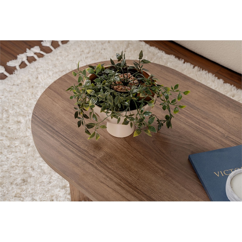 ASIR Hanah Home Sable Coffee Table in Venezia Walnut