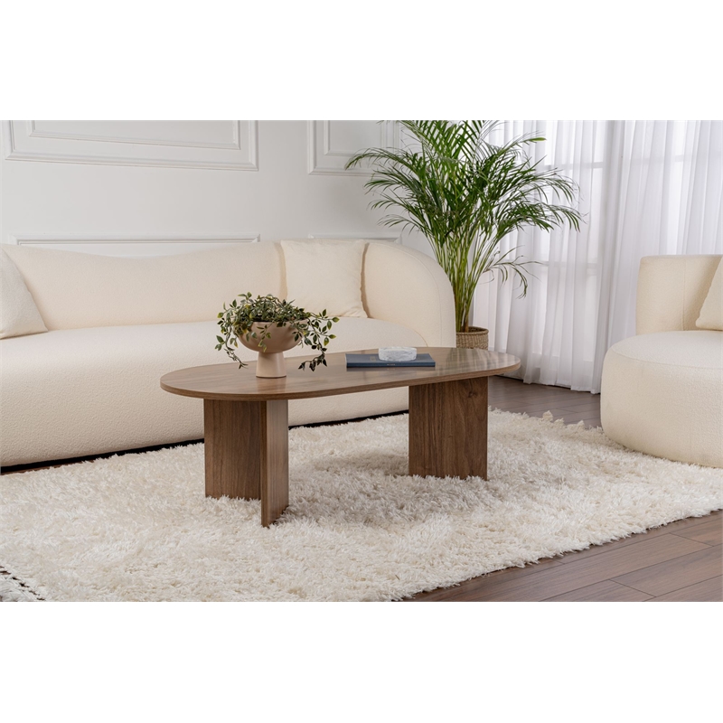 ASIR Hanah Home Sable Coffee Table in Venezia Walnut