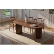 ASIR Hanah Home Sablin Dining Table in Milano Walnut