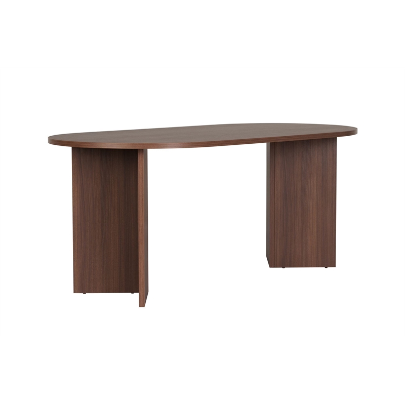 ASIR Hanah Home Sablin Dining Table in Milano Walnut