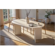 ASIR Hanah Home Sablin Dining Table in White