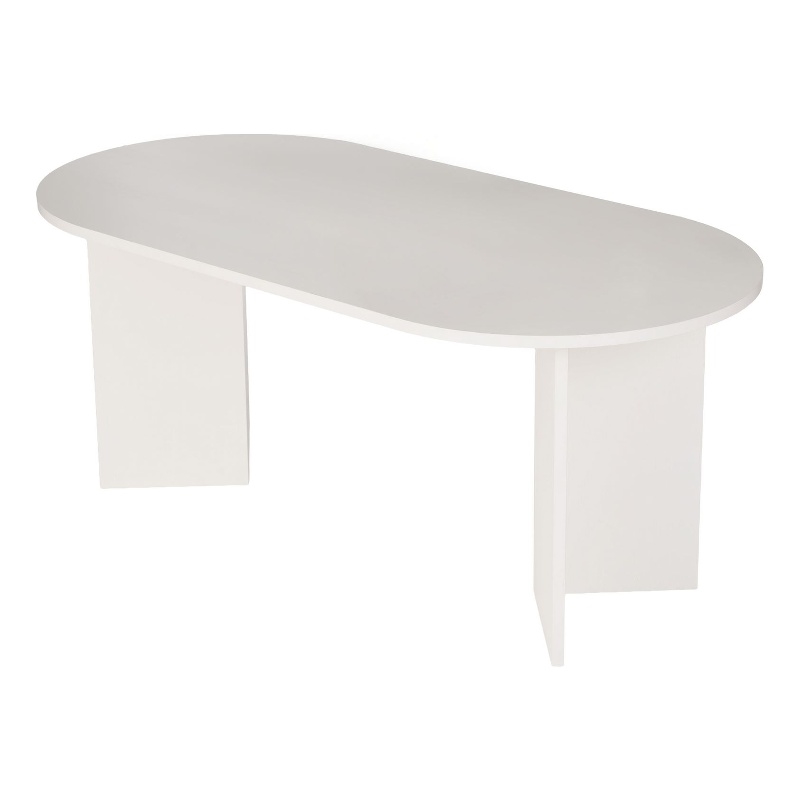 ASIR Hanah Home Sablin Dining Table in White