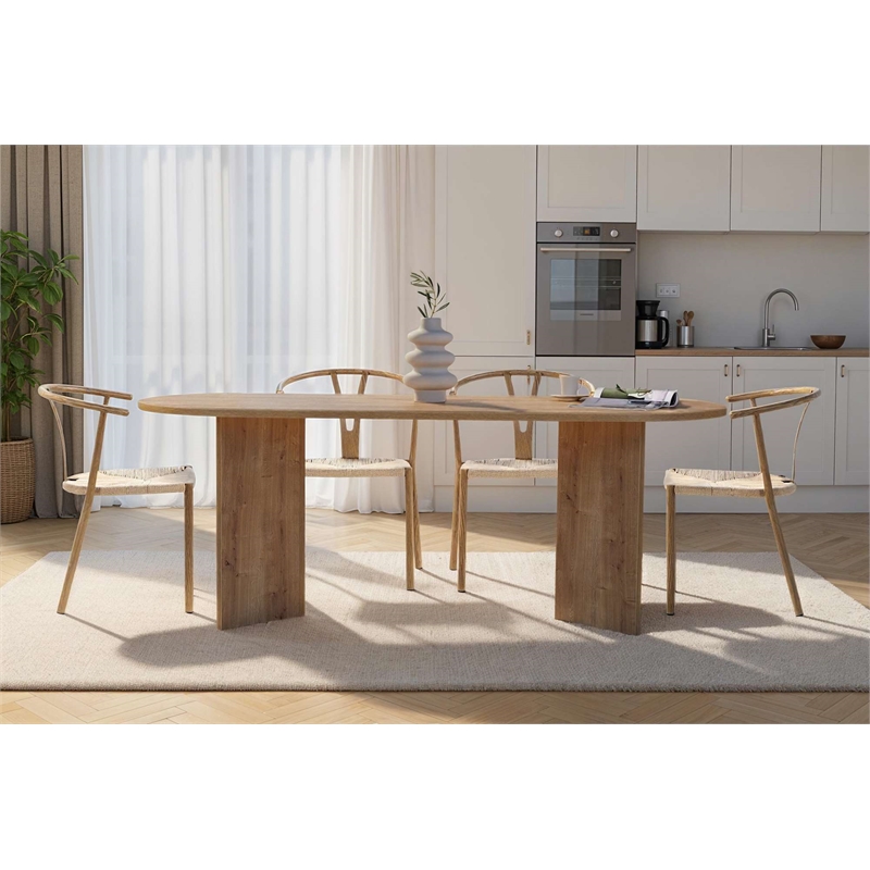 ASIR Hanah Home Sabella Dining Table in Sapphire Oak
