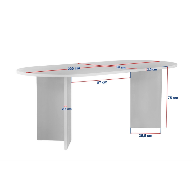 ASIR Hanah Home Sabella Dining Table in Sapphire Oak