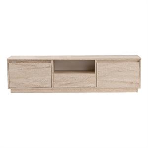 ASIR Hanah Home Vanguard TV Stand in Travertine