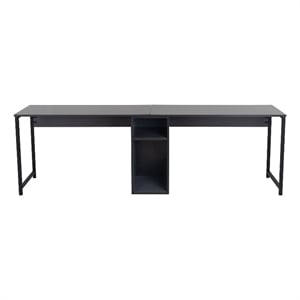 ASIR Hanah Home Twin Study Desk in Anthracite and Black