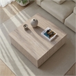ASIR Hanah Home Prizma Coffee Table in Travertine