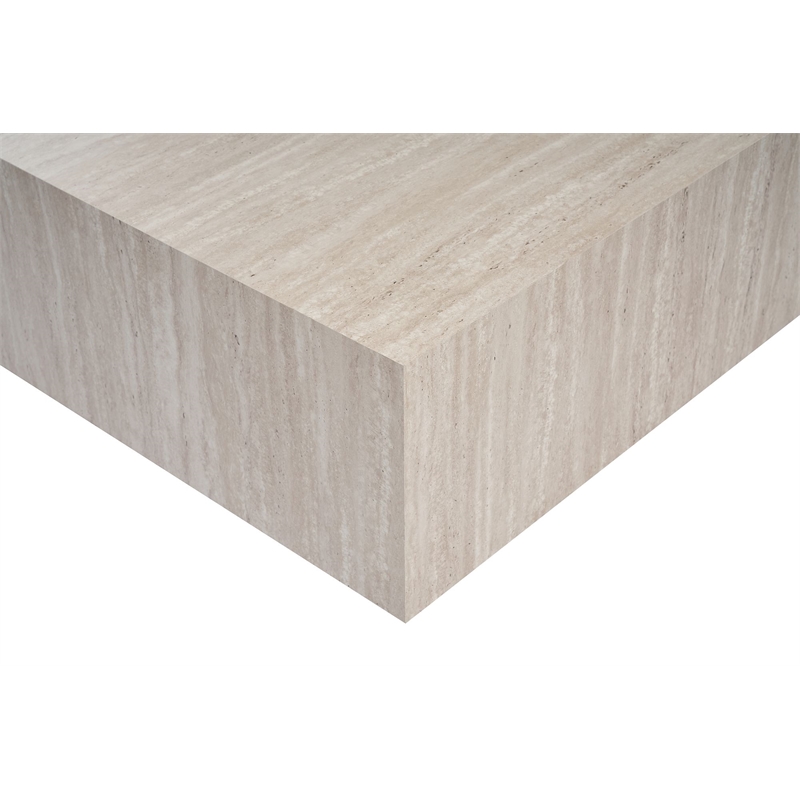 ASIR Hanah Home Prizma Coffee Table in Travertine