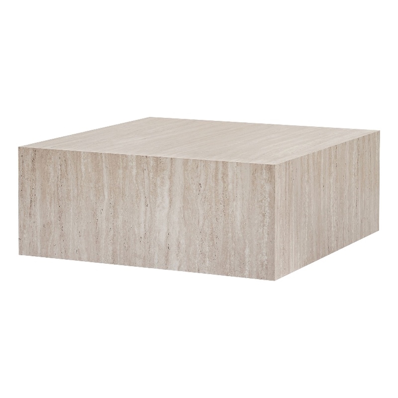 ASIR Hanah Home Prizma Coffee Table in Travertine
