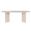 ASIR Hanah Home Sabella Dining Table in Travertine