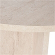 ASIR Hanah Home Sabella Dining Table in Travertine