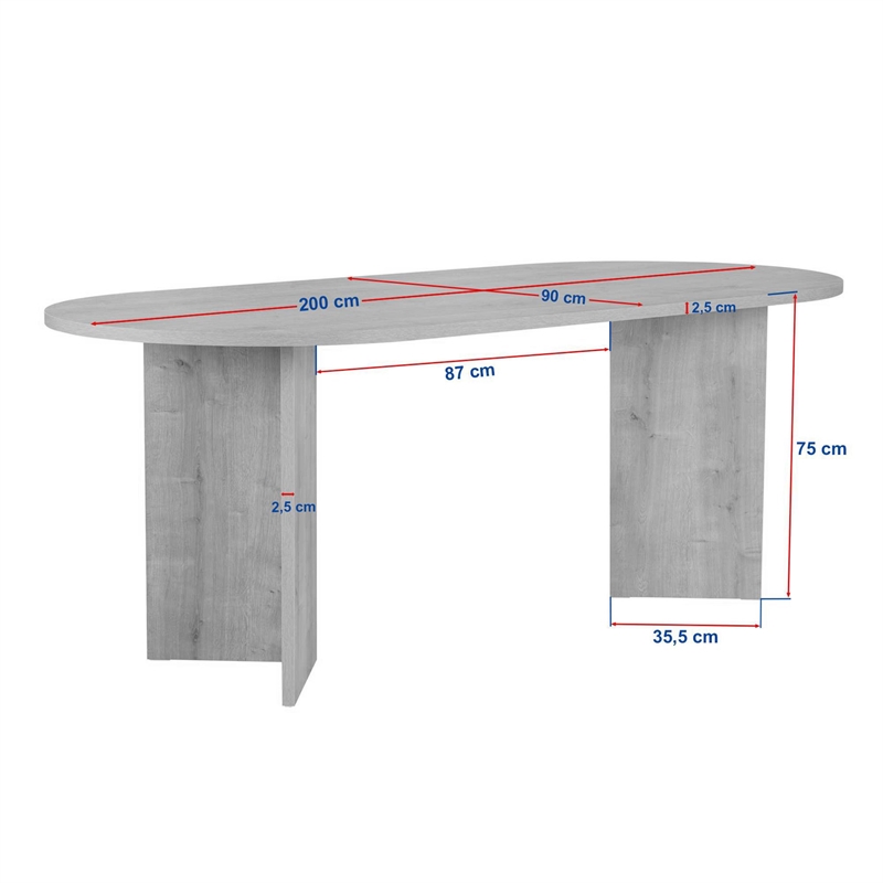 ASIR Hanah Home Sabella Dining Table in Travertine