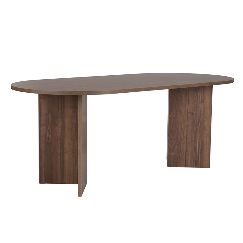 ASIR Hanah Home Sabella Dining Table in Venezia Walnut