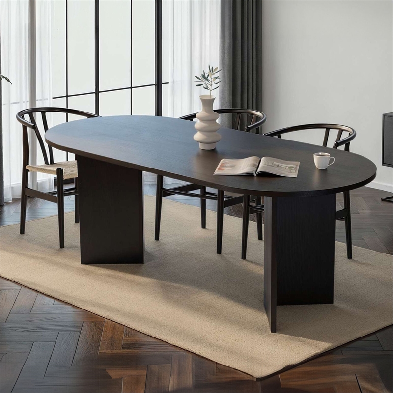 ASIR Hanah Home Sabella Dining Table in Black