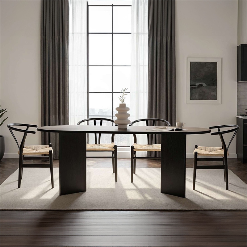 ASIR Hanah Home Sabella Dining Table in Black
