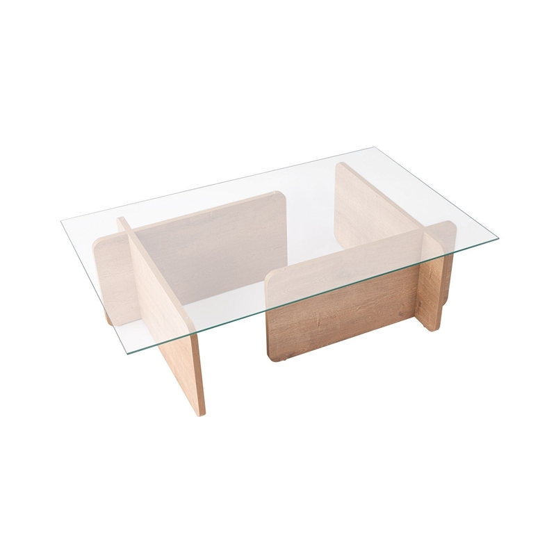 ASIR Hanah Home Flavio Coffee Table in Honey Oak