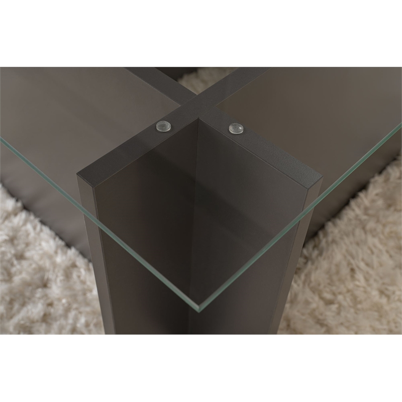 ASIR Hanah Home Vetrino Coffee Table in Anthracite