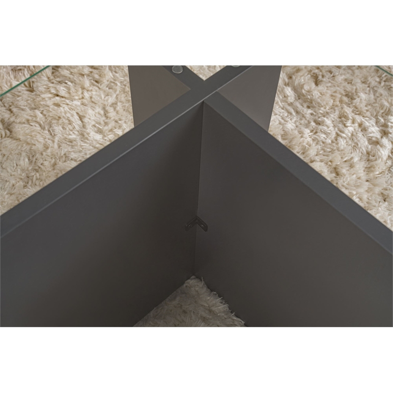 ASIR Hanah Home Vetrino Coffee Table in Anthracite