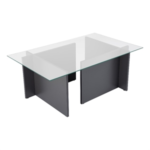 ASIR Hanah Home Vetrino Coffee Table in Anthracite