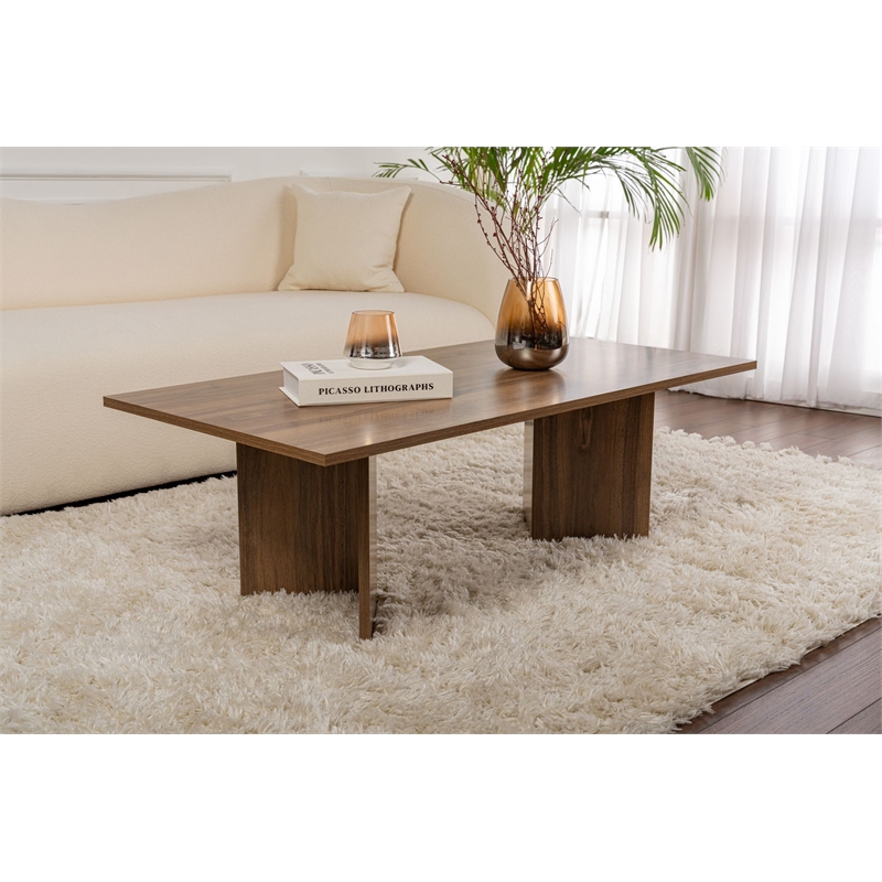ASIR Hanah Home Sabin Coffee Table in Venezia Walnut