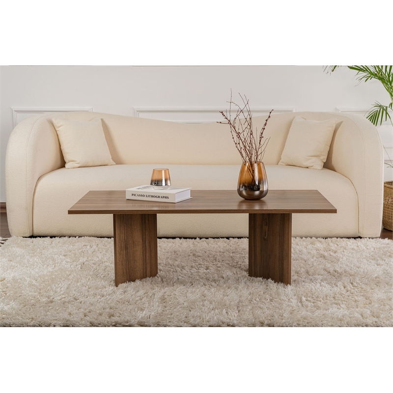 ASIR Hanah Home Sabin Coffee Table in Venezia Walnut