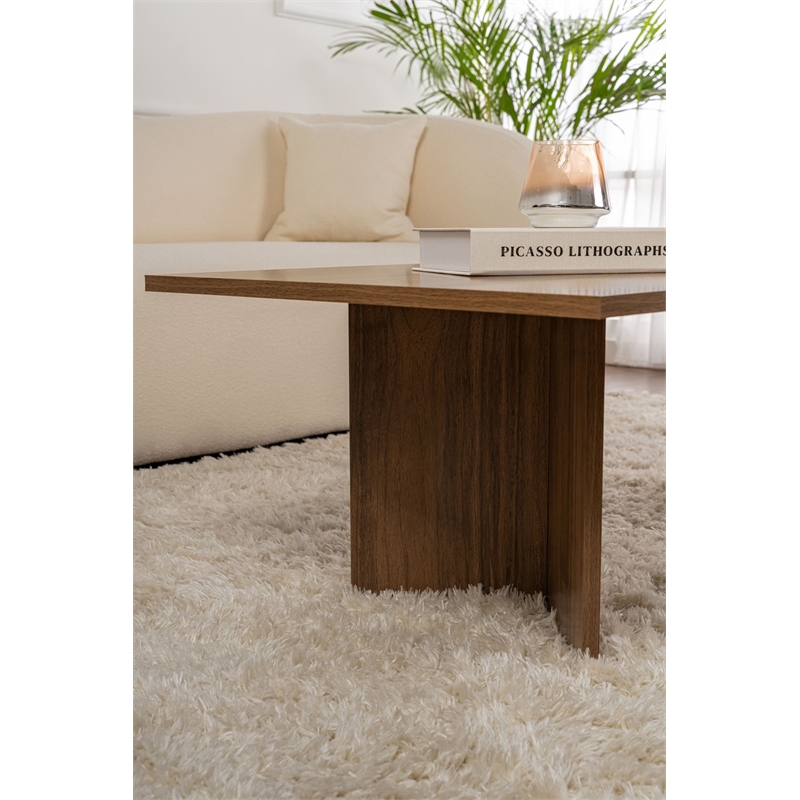 ASIR Hanah Home Sabin Coffee Table in Venezia Walnut
