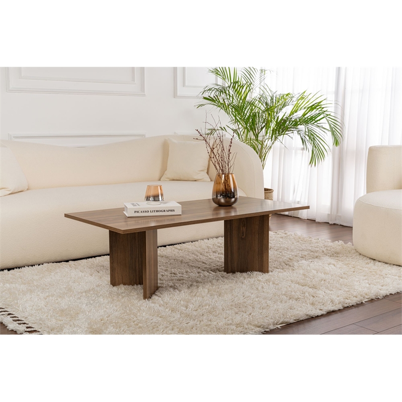 ASIR Hanah Home Sabin Coffee Table in Venezia Walnut