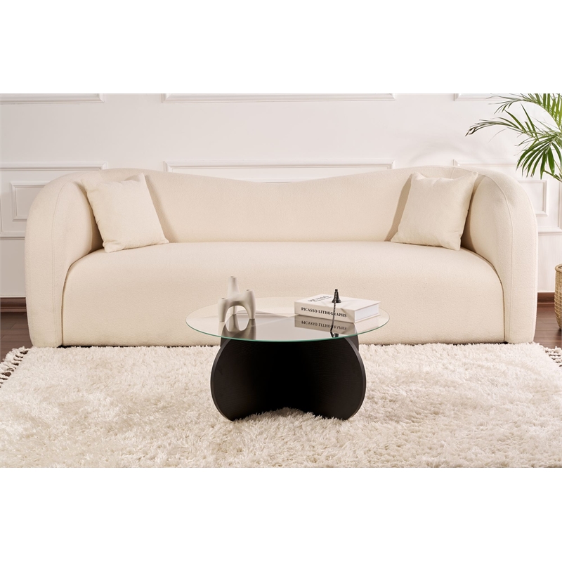 ASIR Hanah Home Aeris Coffee Table in Transparent Black