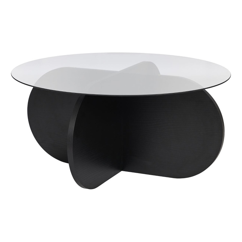 ASIR Hanah Home Aeris Coffee Table in Transparent Black