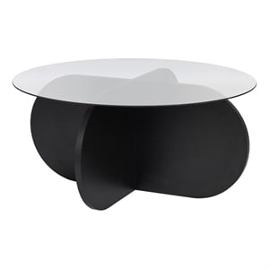 ASIR Hanah Home Aeris Coffee Table in Transparent Black