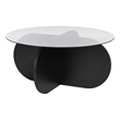 ASIR Hanah Home Aeris Coffee Table in Transparent Black
