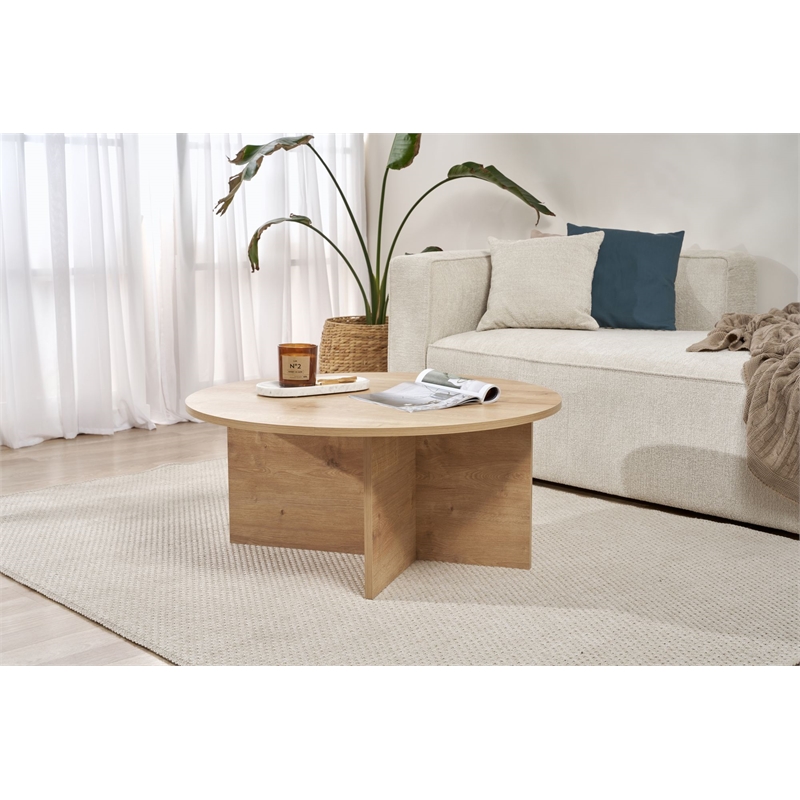 ASIR Hanah Home Soleil Coffee Table in Sapphire Oak