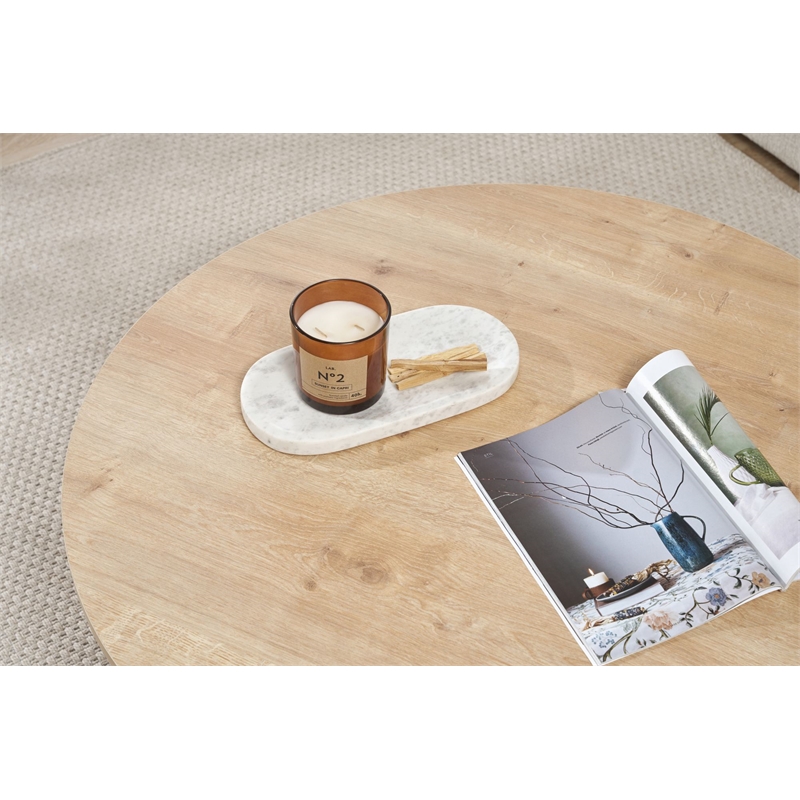 ASIR Hanah Home Soleil Coffee Table in Sapphire Oak