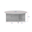 ASIR Hanah Home Soleil Coffee Table in Sapphire Oak