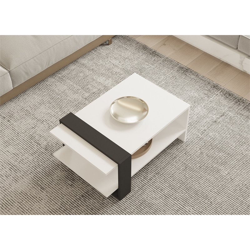 ASIR Hanah Home Funda Coffee Table in Gray