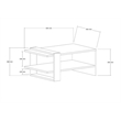 ASIR Hanah Home Funda Coffee Table in Gray