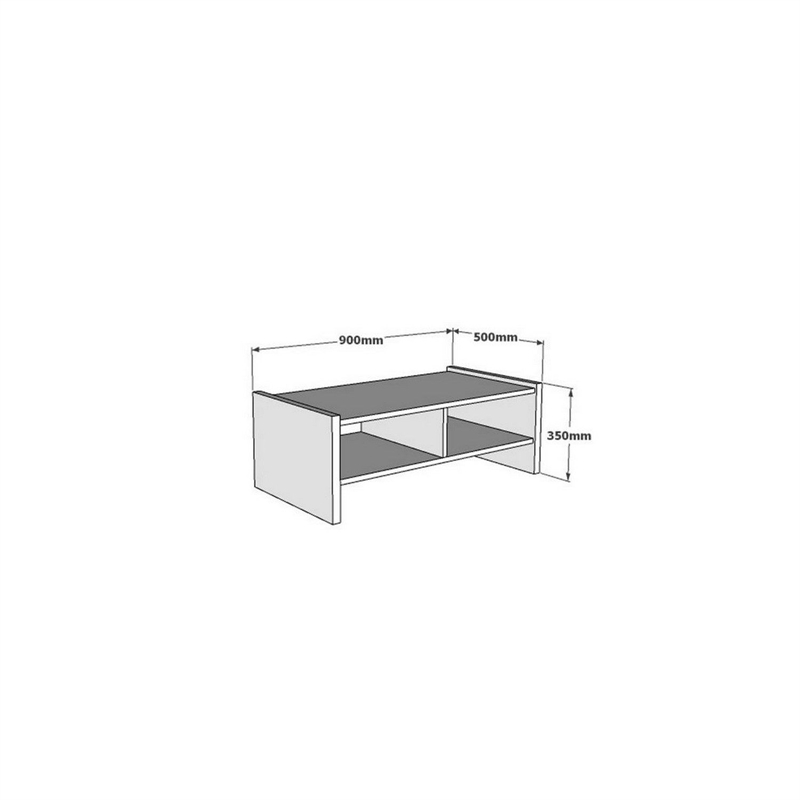 ASIR Hanah Home Pera Coffee Table in Travertine