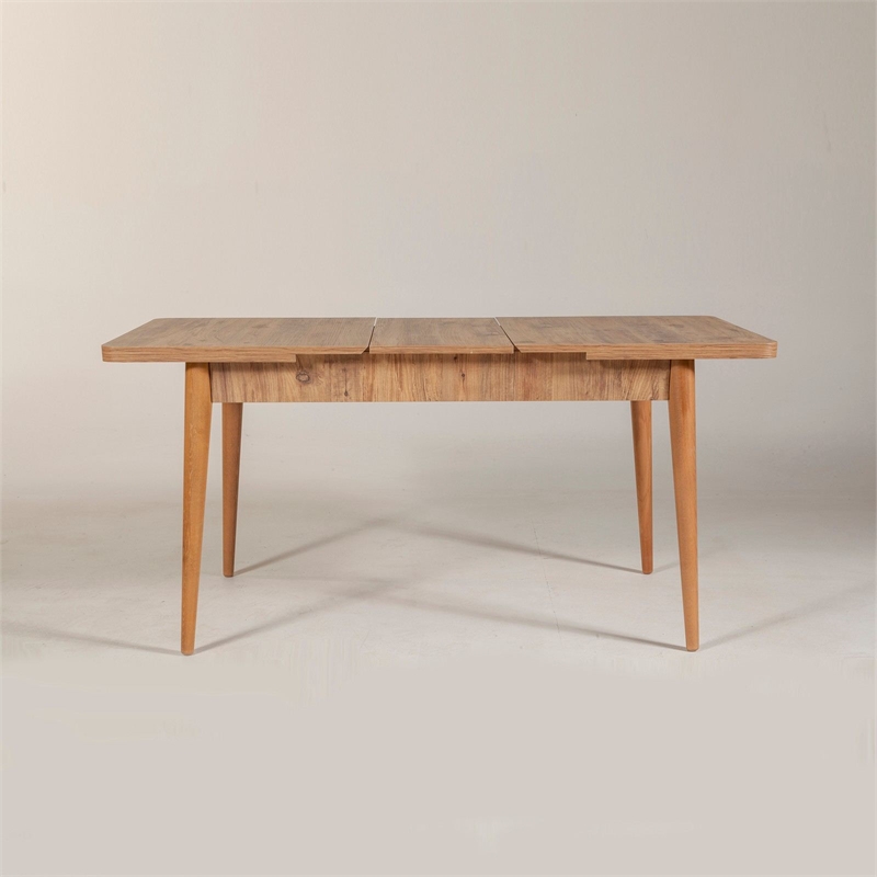 ASIR Hanah Home Vina Extendable Dining Table in Atlantic Pine