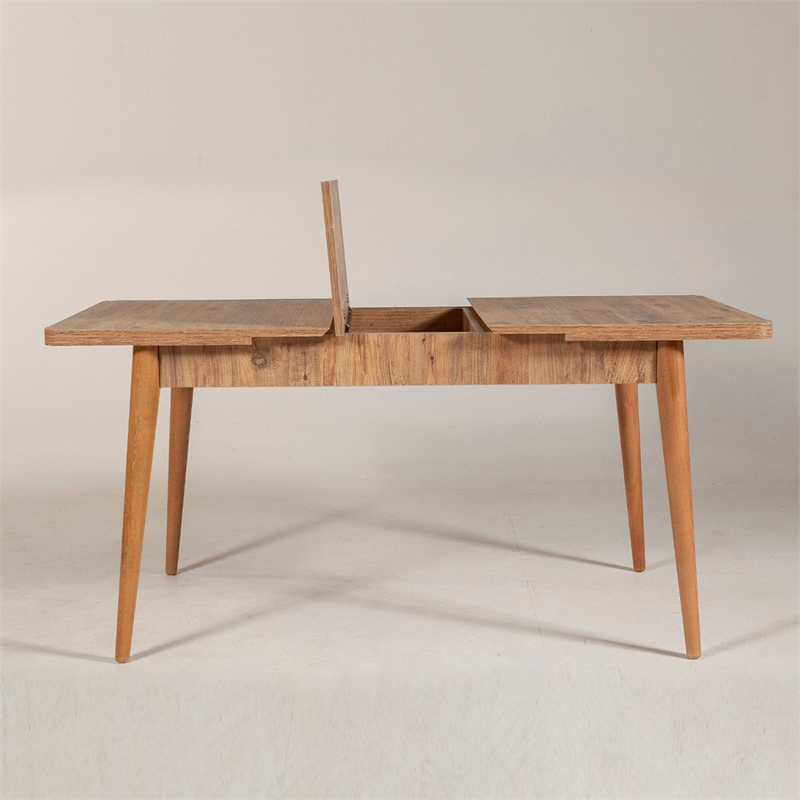 ASIR Hanah Home Vina Extendable Dining Table in Atlantic Pine