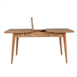 ASIR Hanah Home Vina Extendable Dining Table in Atlantic Pine