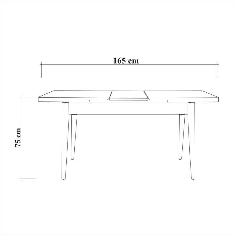 ASIR Hanah Home Vina Extendable Dining Table in Atlantic Pine