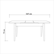 ASIR Hanah Home Vina Extendable Dining Table in Atlantic Pine