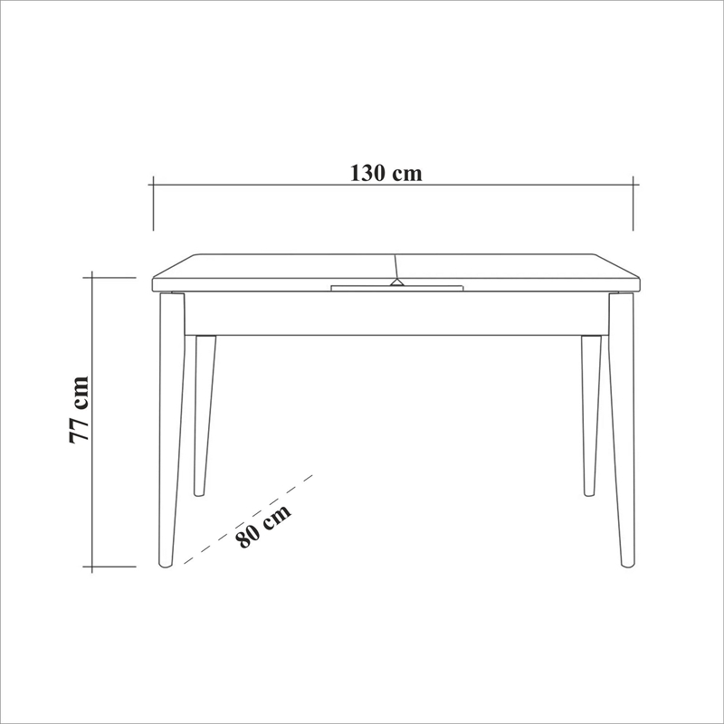 ASIR Hanah Home Vina Extendable Dining Table in Atlantic Pine