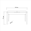 ASIR Hanah Home Vina Extendable Dining Table in Atlantic Pine