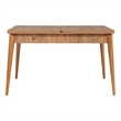 ASIR Hanah Home Vina Extendable Dining Table in Atlantic Pine