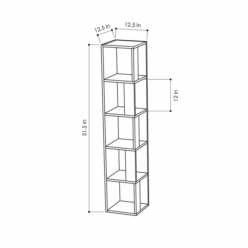 ASIR Hanah Home Piano Bookshelf in White