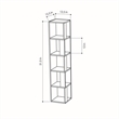 ASIR Hanah Home Piano Bookshelf in White