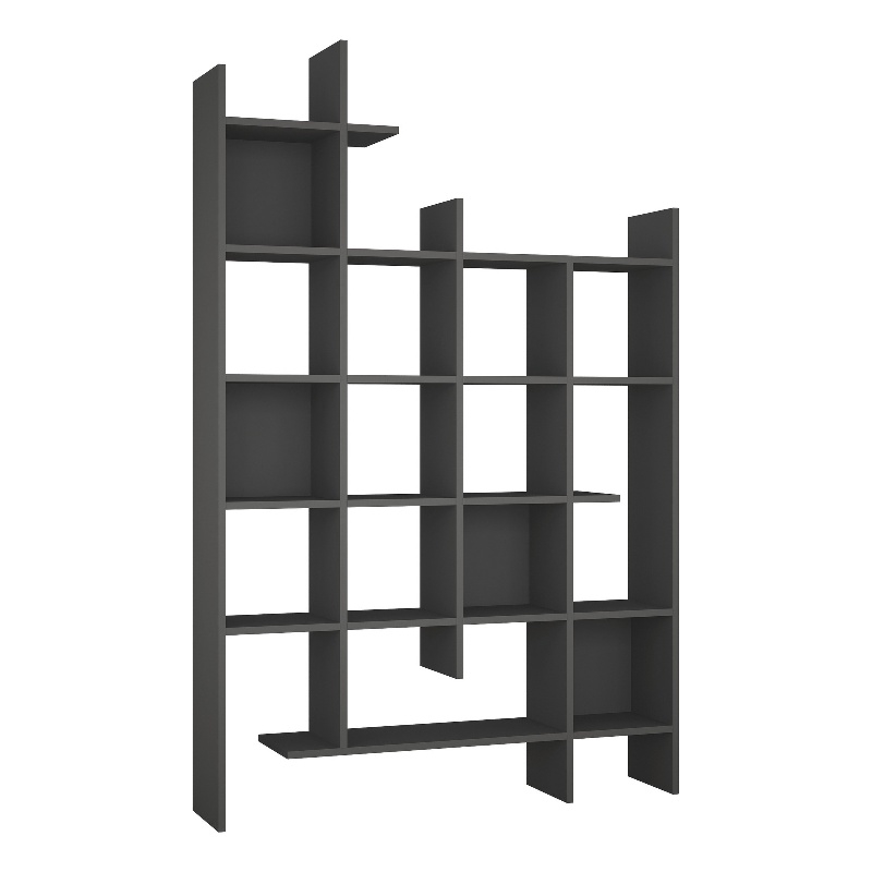 ASIR Hanah Home Manco Bookshelf in Anhracite