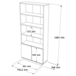 ASIR Hanah Home FR16-AA Bookshelf in Pine